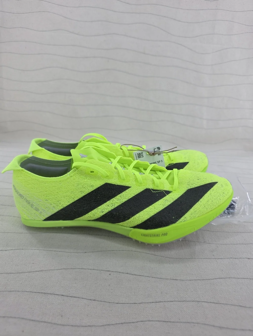 Adidas Mens Adizero Prime SP 3 Strung Lucid Lemon Track Cleats IH5800 Sz 7 NEW